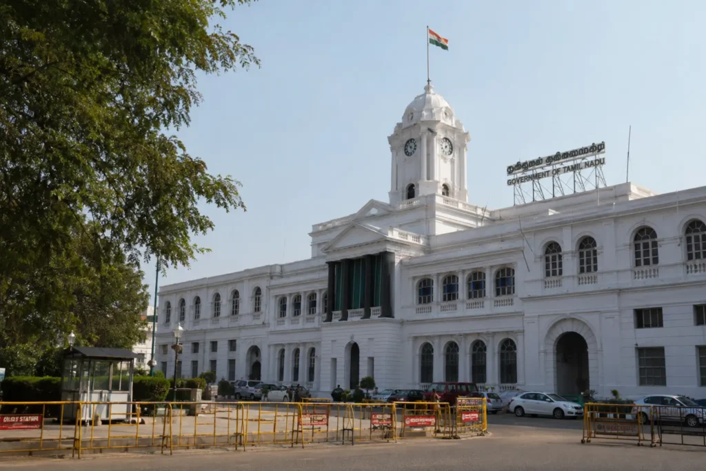 Tamil Nadu Legislative Assembly building exterior, Chennai